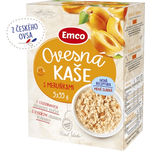 Ovsená kaša s marhuľami 5x55 g