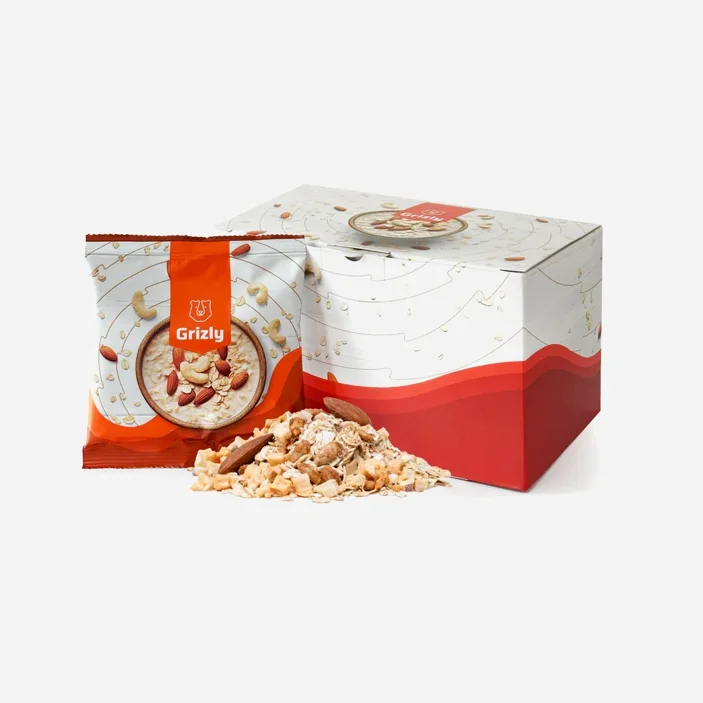 Ovsené kaše jablko a mandle so škoricou