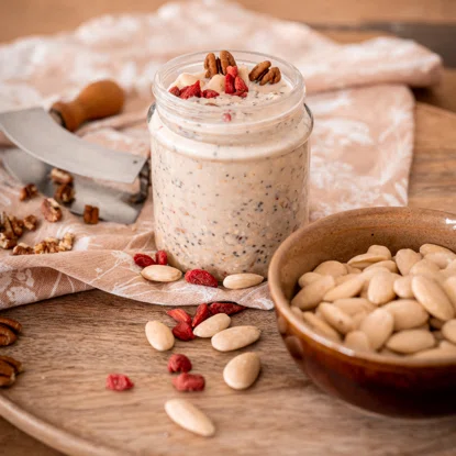 Ovsené kaše orechy a semienka