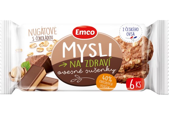 Ovsené sušienky čokonugátové