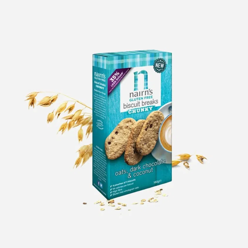 Ovsené sušienky s horkou čokoládou a kokosom bez lepku