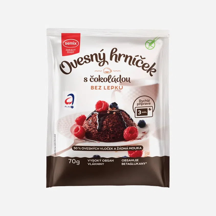 Ovsený hrnček s čokoládou bez lepku
