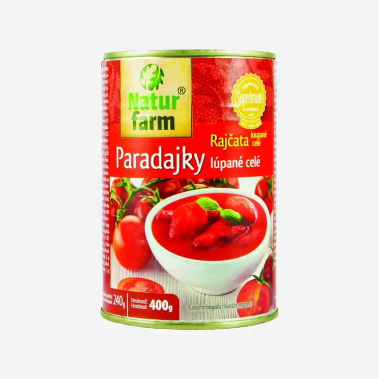 Paradajky lúpané celé