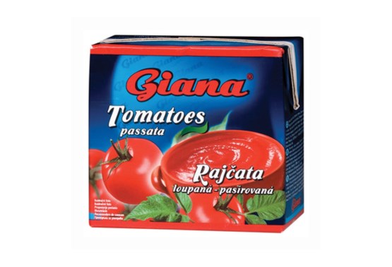 Paradajky lúpané drvené