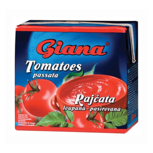 Paradajky lúpané drvené