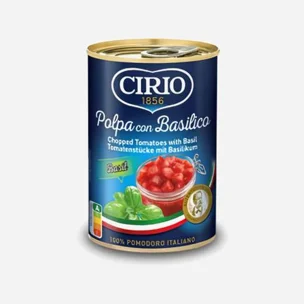 Paradajky lúpané krájané s bazalkou