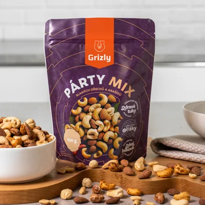 Párty mix slaných orechov a arašidov