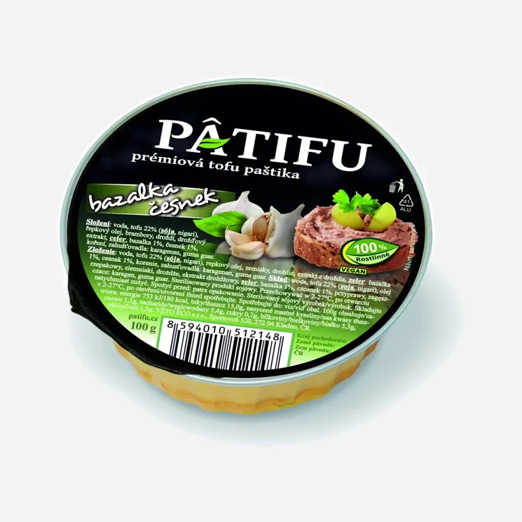 Paštéta PATIFU ​​bazalka a cesnak