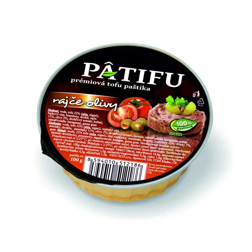 Paštéta PATIFU ​​paradajka a olivy