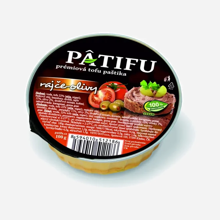 Paštéta PATIFU ​​paradajka a olivy