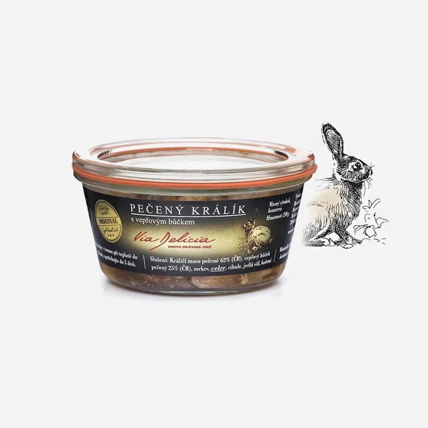 Pečený králik s bravčovým bôčikom