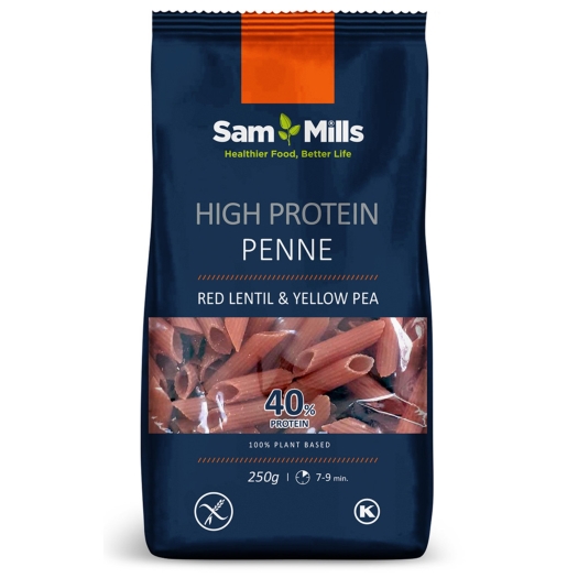 Penne z červenej šošovice a žltého hrachu (40% proteínu)