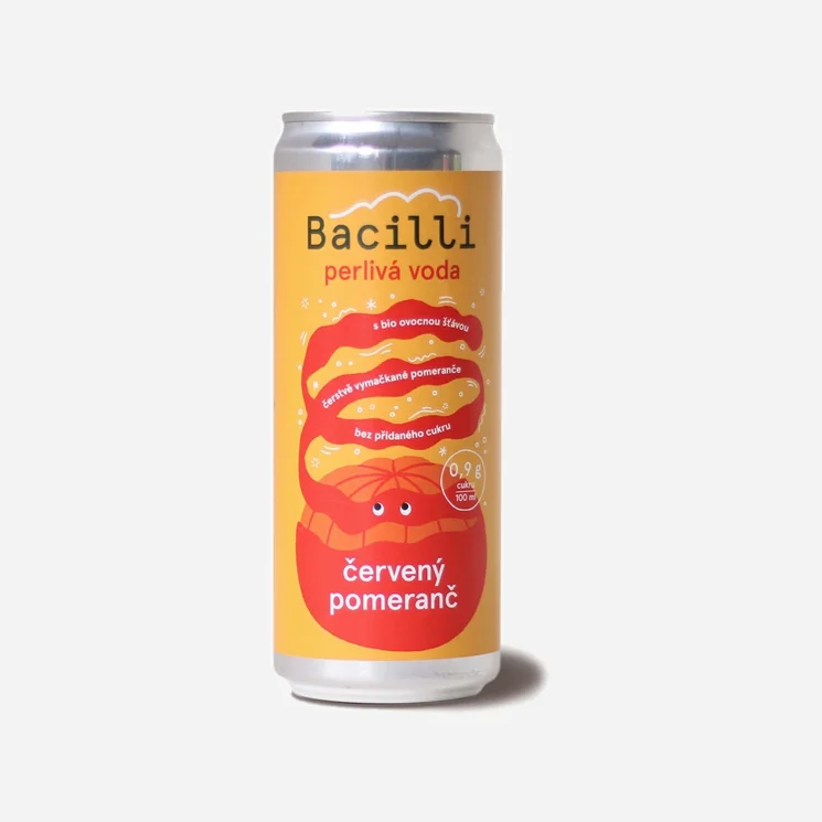 Perlivá voda červený pomaranč BIO