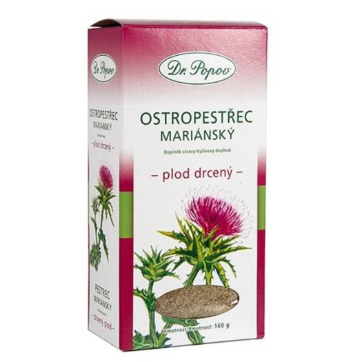 Pestrec mariánsky plod drvený