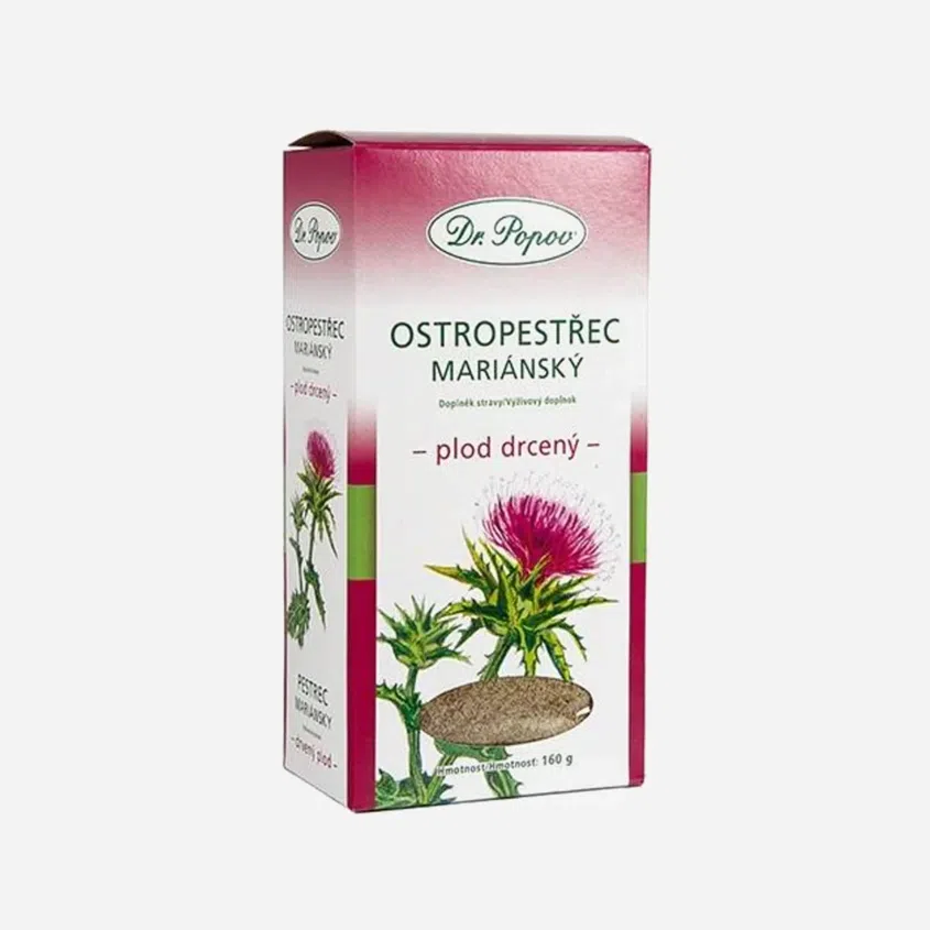 Pestrec mariánsky plod drvený