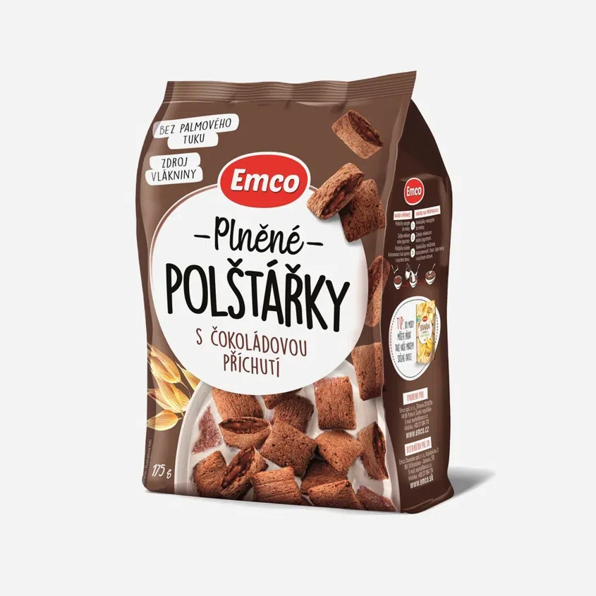 Plnené vankúšiky s čokoládovou príchuťou