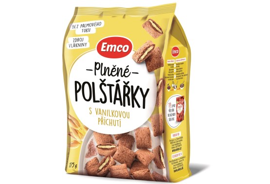 Plnené vankúšiky s vanilkovou príchuťou