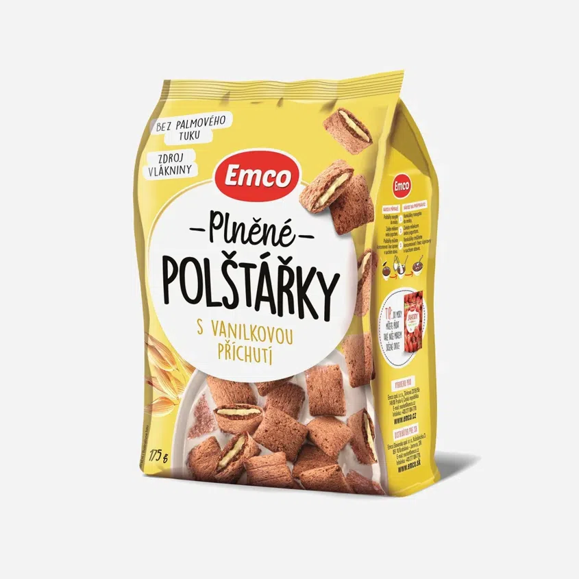 Plnené vankúšiky s vanilkovou príchuťou