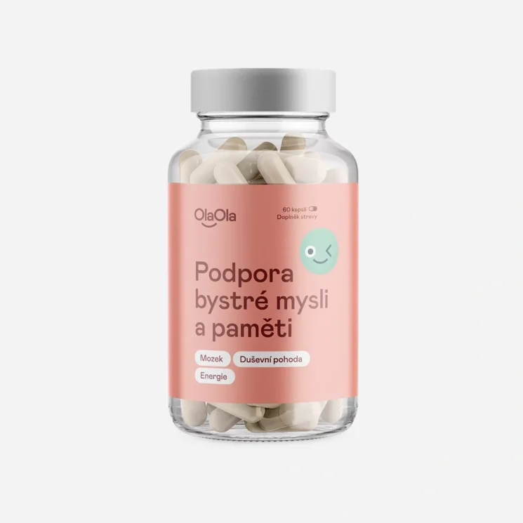 Podpora bystrej mysle a pamäte, kapsule s rastlinnými extraktmi