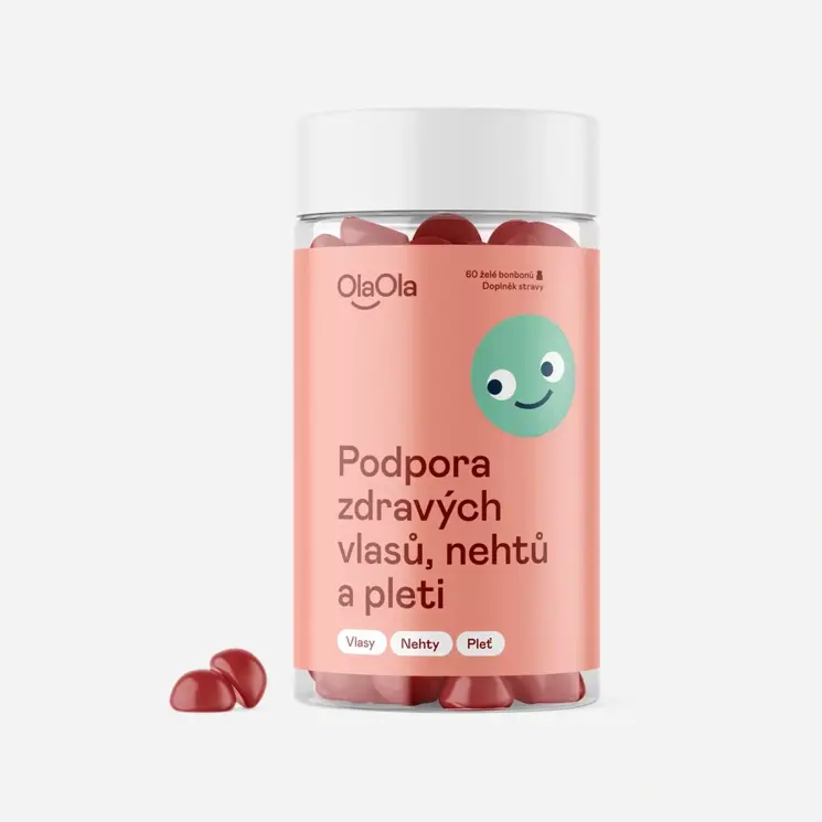 Podpora zdravých vlasov, nechtov a pleti želé