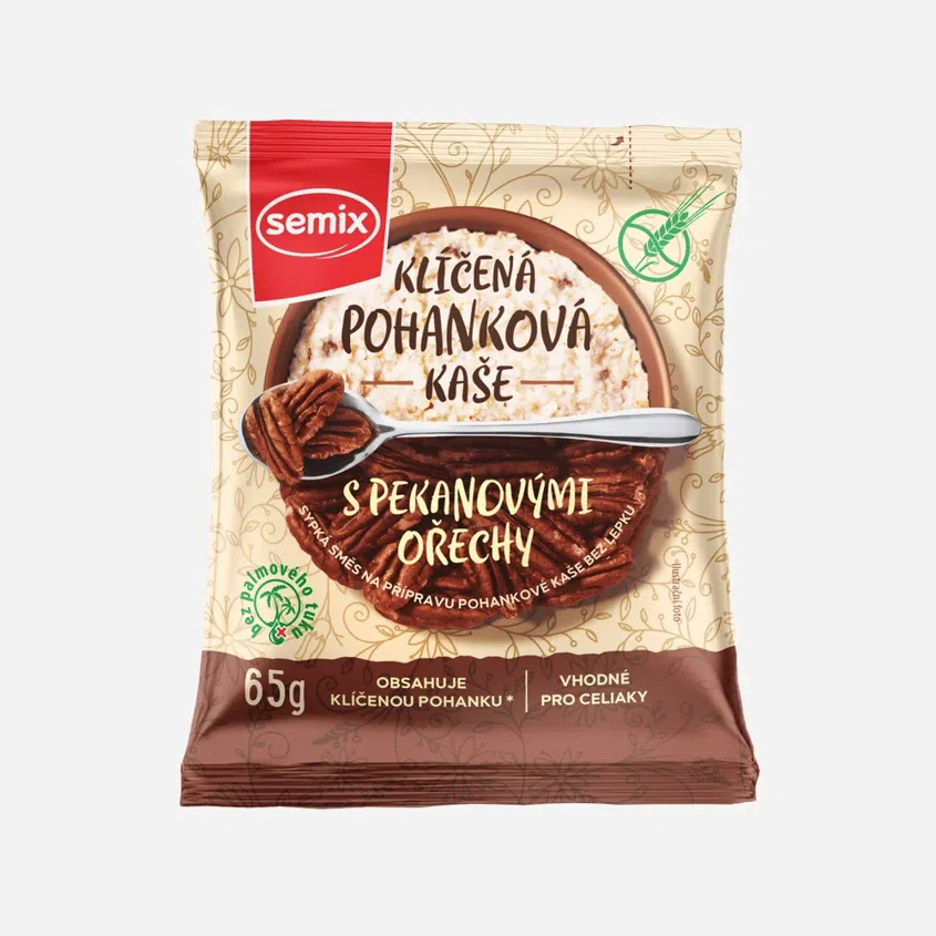 Pohánková kaša s pekanovými orechmi bez lepku