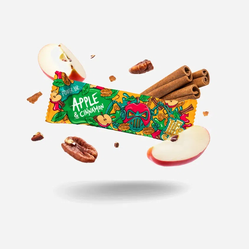 Power bar pekany, jablko a škorica