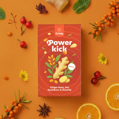 Power kick BIO bylinný čaj