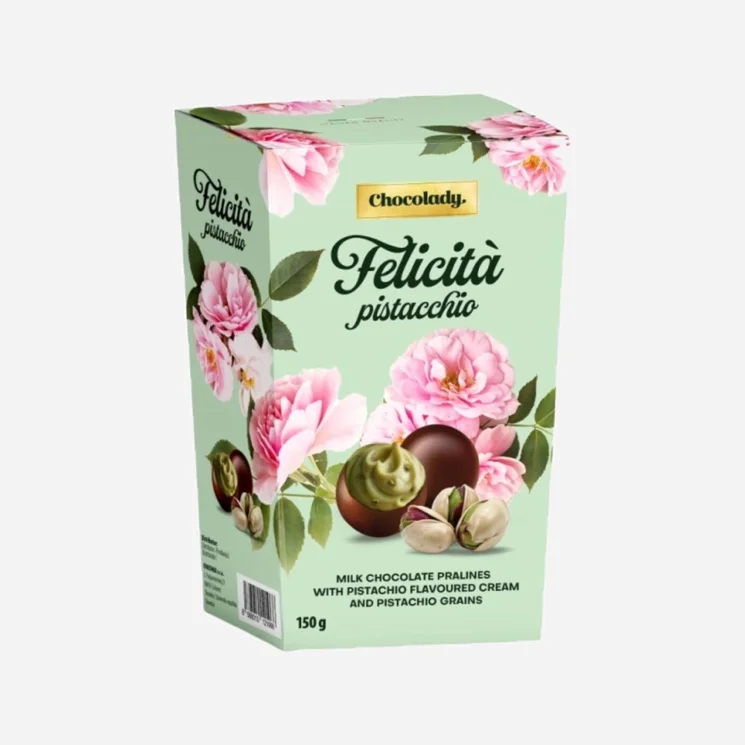 Pralinky z mliečnej čokolády s pistáciami
