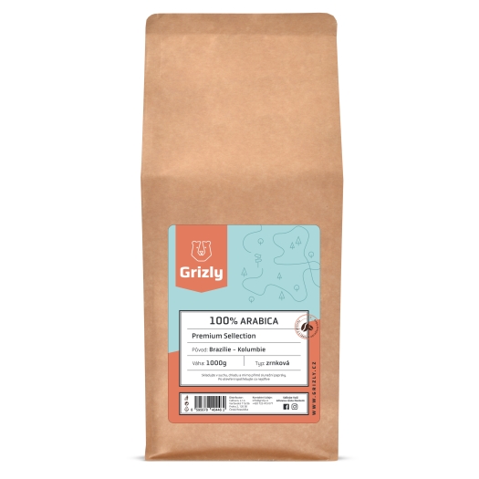 Pražená zrnková káva 100% Arabica Premium Selection