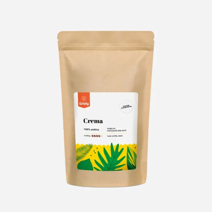 Pražená zrnková káva Crema