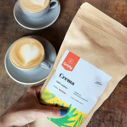 Pražená zrnková káva Crema