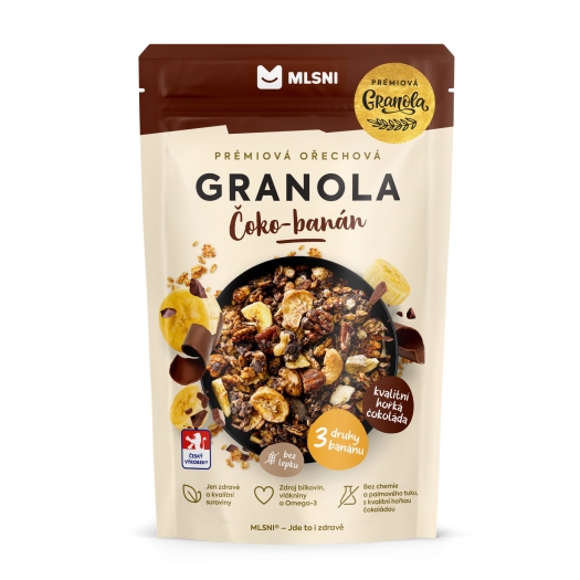 Prémiová granola Chrumkava Čoko-banán