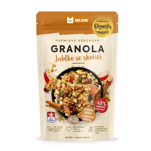 Prémiová granola Chrumkava Jablko so škoricou