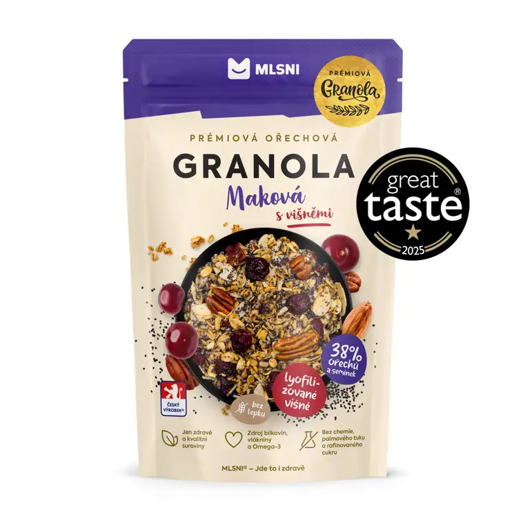 Prémiová granola maková s višňami