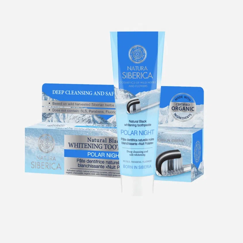 Prírodná čierna bieliaca zubná pasta - Polárna noc