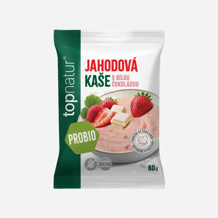 Probio kaša jahoda a biela čokoláda