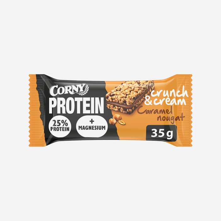 Protein tyčinka s karamelom a nugátom