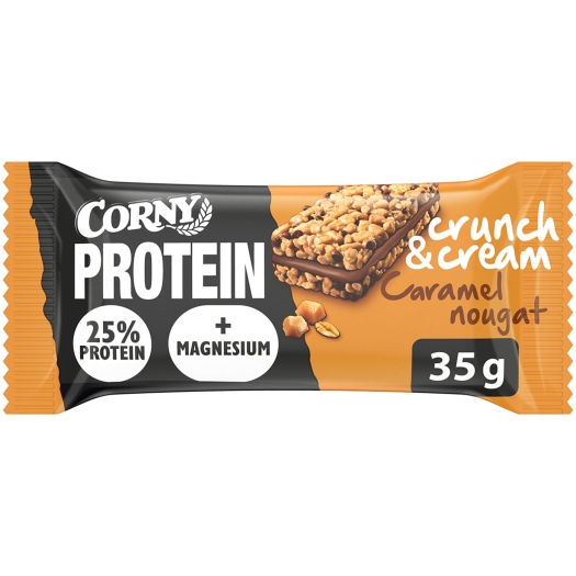 Protein tyčinka s karamelom a nugátom