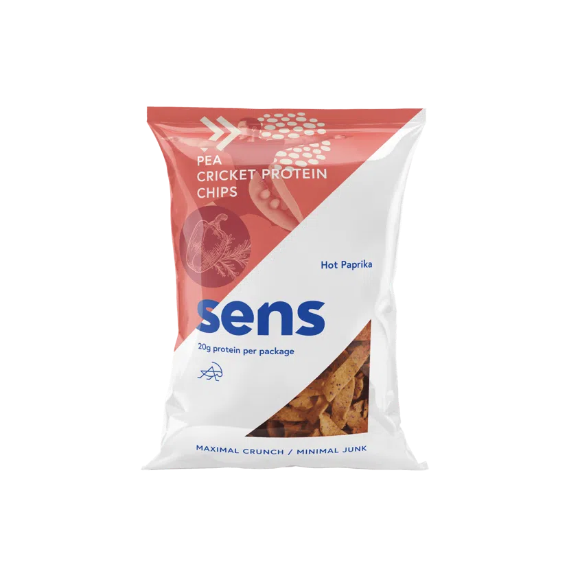 Proteínové chipsy s cvrččím proteínom pikantná paprika