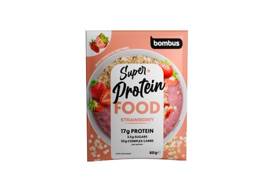Proteínovo-sacharidová kaša s jahodovou príchuťou