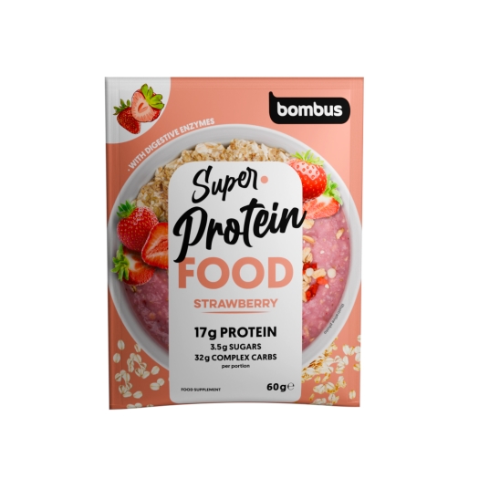 Proteínovo-sacharidová kaša s jahodovou príchuťou