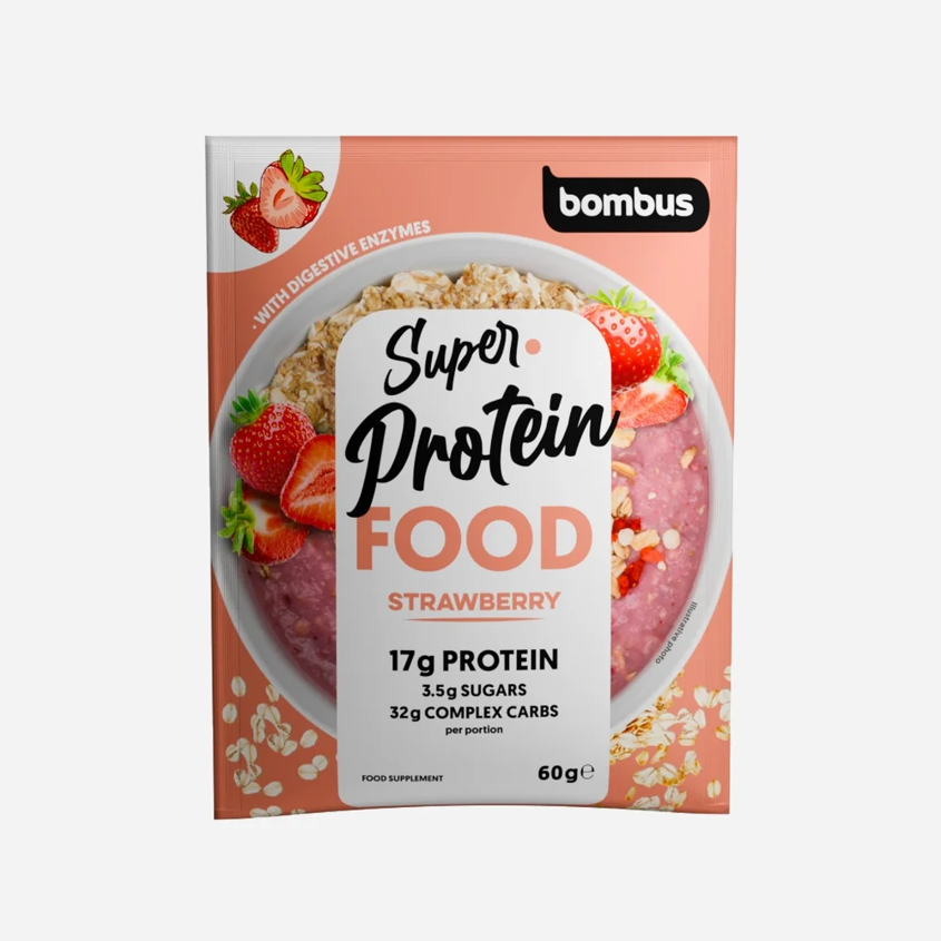 Proteínovo-sacharidová kaša s jahodovou príchuťou