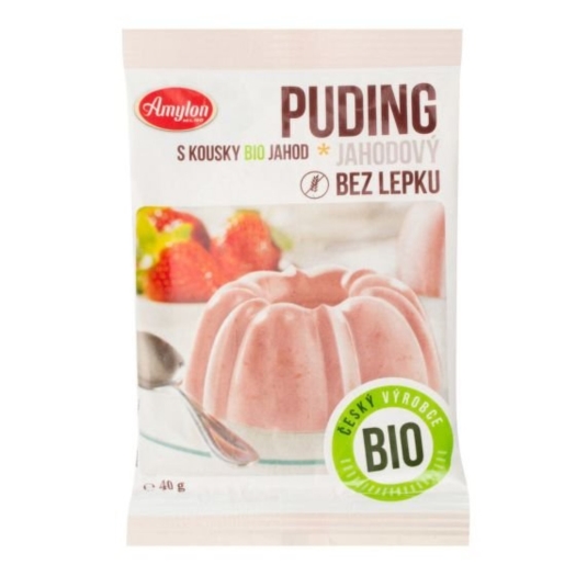 Puding jahodový bezlepkový BIO