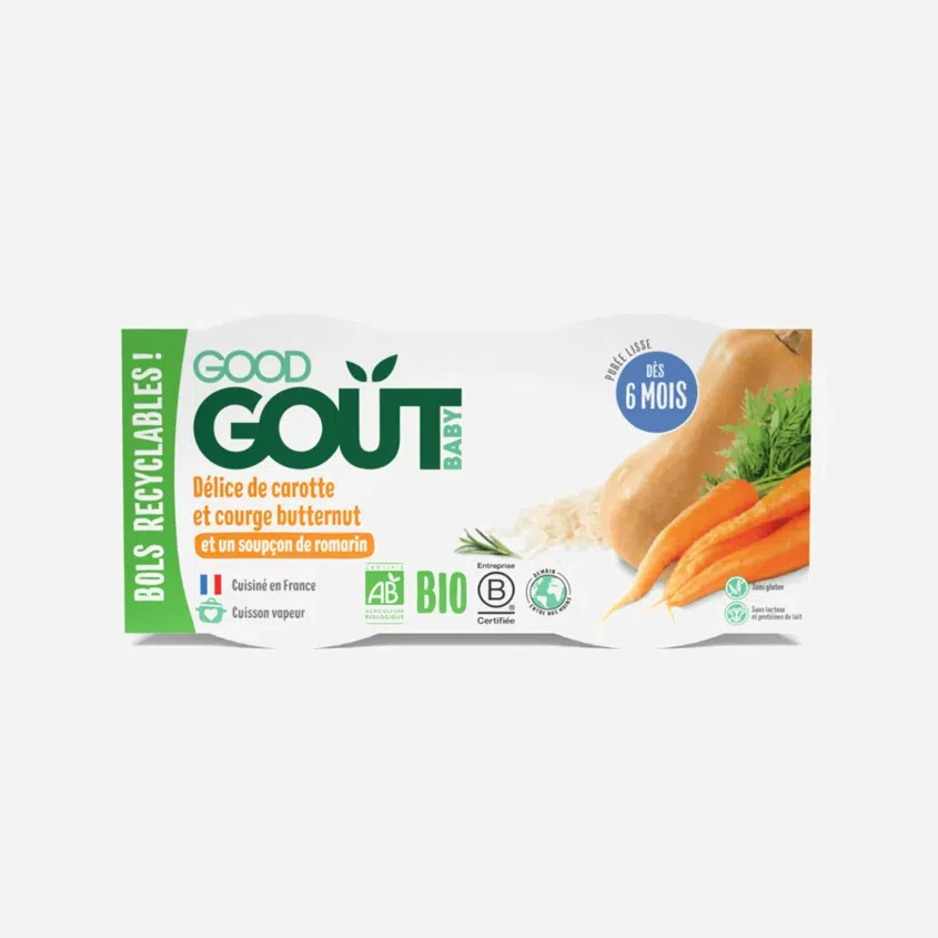 Pyré z maslovej tekvice a mrkvy BIO 2x190 g