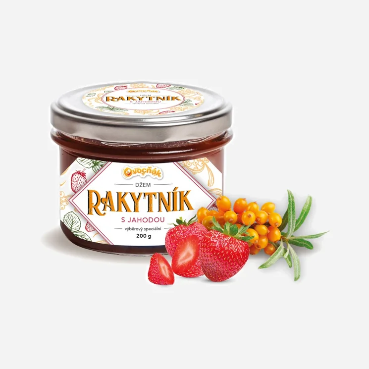 Rakytníkový džem s jahodou
