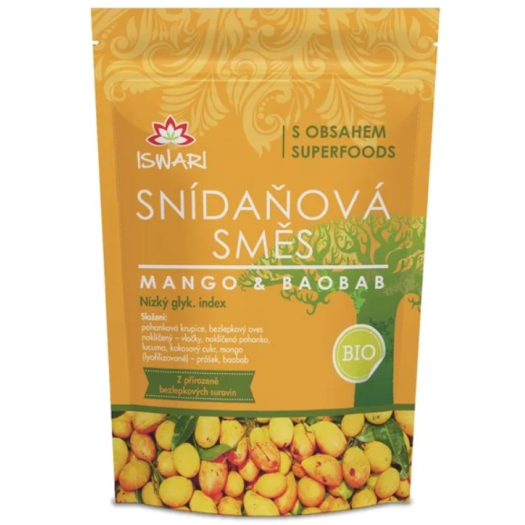 Raňajková zmes mango a baobab BIO