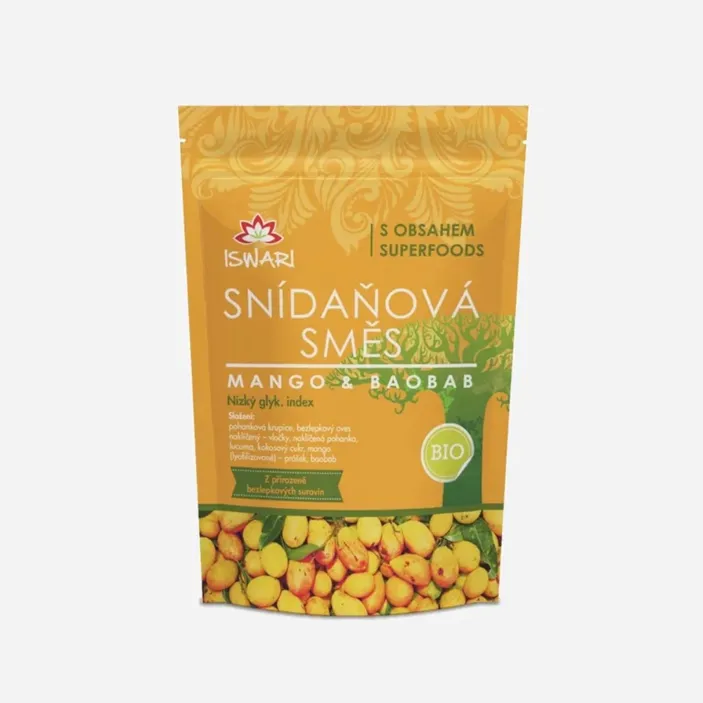 Raňajková zmes mango a baobab BIO