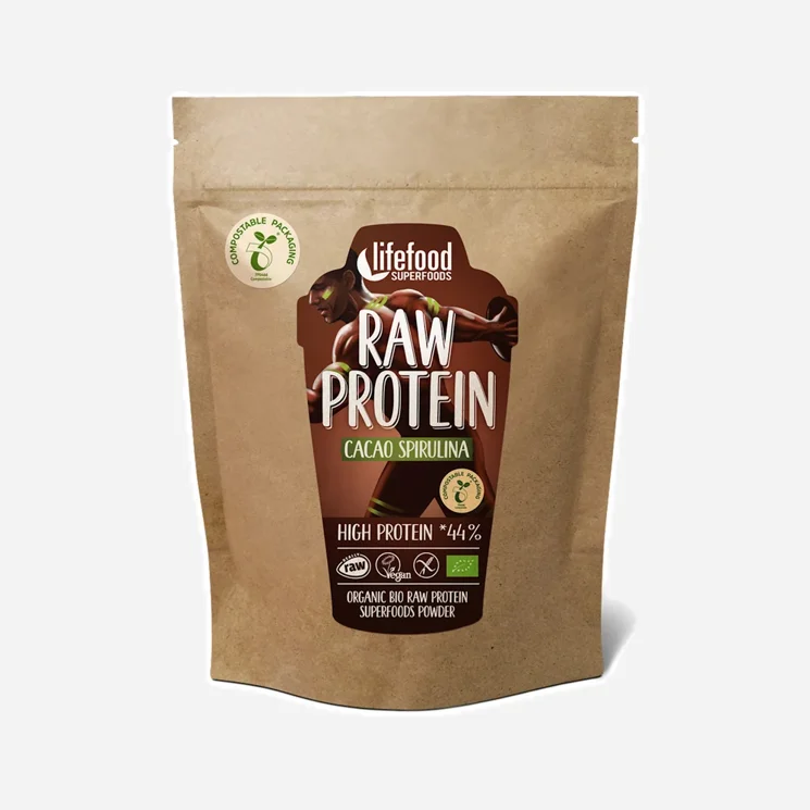 Raw kakaový proteín sa spirulinou