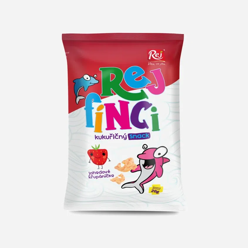 Rejfinci kukuričný snack - jahoda