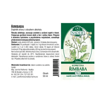 Rimbaba tinktúra z púčikov
